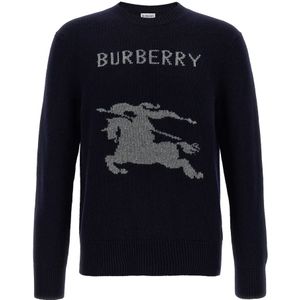 Burberry, Heren, Truien, Blauw, Maat: L Wol,