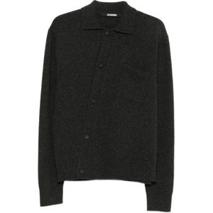 Jacquemus, Heren, Truien, Grijs, Maat: M Wol,