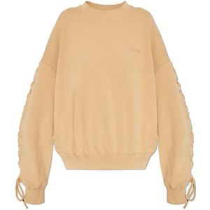 Rotate Birger Christensen, Dames, Sweatshirts & Hoodies, Beige, Maat: L