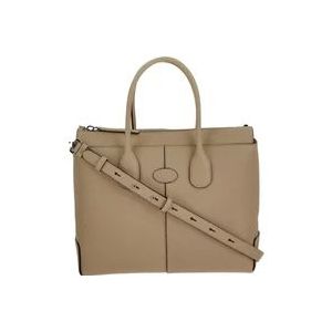 Tod's Middelgrote Leren Tas , Beige , Dames , Maat: ONE Size