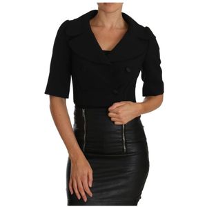 Dolce & Gabbana - Cropped Blazer - Zwart - Wol