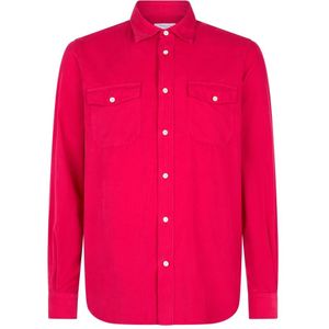 Boglioli, Heren, Overhemden, Roze, Maat: 3XL Corduroy,