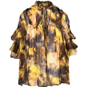 Dondup, Dames, Blouses & Shirts, Veelkleurig, Maat: XS Viscose,