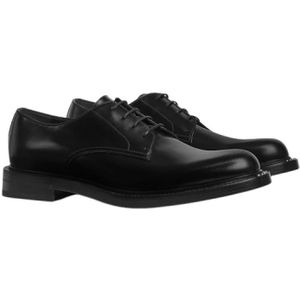 Gucci Zwarte leren veterschoenen , Black , Heren , Maat: 42 1/2 EU