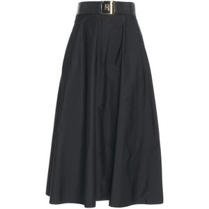 Elisabetta Franchi, Dames, Rokken, Zwart, Maat: L