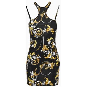 Versace Jeans Couture - Jurk - Zwart - Lycra - Ronde Halslijn