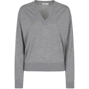 Peserico, Dames, Truien, Grijs, Maat: XL Wol,