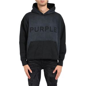 Purple Brand, Heren, Sweatshirts & Hoodies, Zwart, Maat: M Katoen,