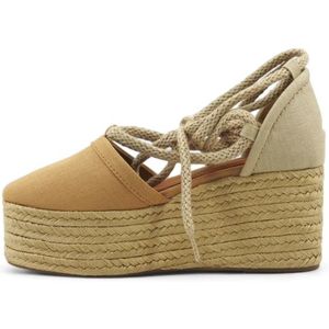 Tommy Hilfiger, Dames, Schoenen, Bruin, Maat: 38 EU Linnen,