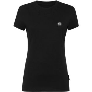 Philipp Plein, Dames, Tops, Zwart, Maat: XS Katoen,