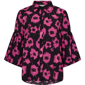 Freequent, Dames, Blouses & Shirts, Roze, Maat: M Viscose,