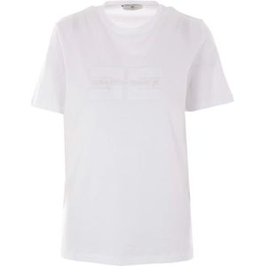 Elisabetta Franchi, Dames, Tops, Wit, Maat: M Jersey,