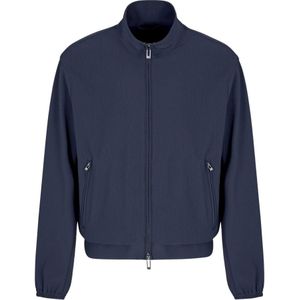 Emporio Armani, Heren, Jassen, Blauw, Maat: XL Nylon,