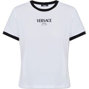 Versace, Dames, Tops, Wit, Maat: S Viscose,
