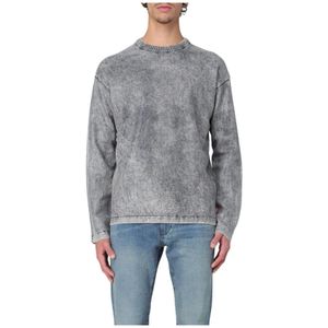 Diesel, Heren, Sweatshirts & Hoodies, Grijs, Maat: M Katoen,