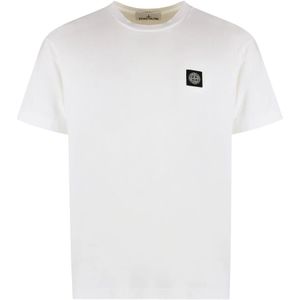 Stone Island, Heren, Tops, Wit, Maat: L Katoen,