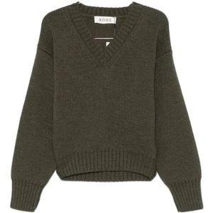 Róhe, Dames, Truien, Groen, Maat: S Wol,