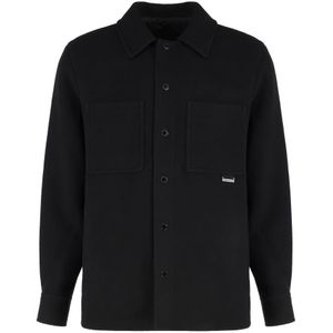 Canada Goose, Heren, Jassen, Zwart, Maat: S Wol,