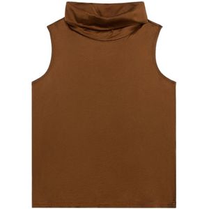 Oltre, Dames, Tops, Bruin, Maat: S Satijn,