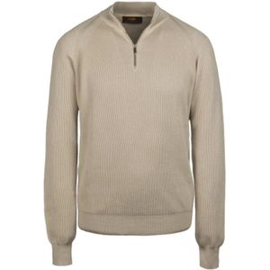 Moorer, Heren, Truien, Beige, Maat: M Katoen,