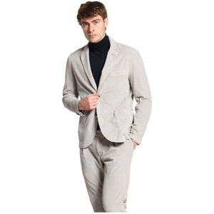Mason's, Heren, Jassen, Grijs, Maat: S Corduroy,