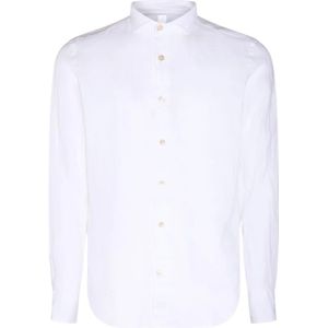Eleventy, Heren, Overhemden, Wit, Maat: M Katoen,