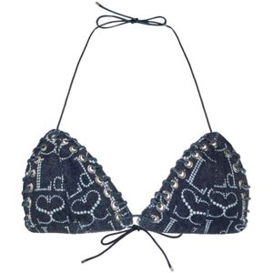 Ludovic de Saint Sernin, Dames, Badkleding, Blauw, Maat: S Denim,