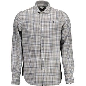 U.s. Polo Assn., Heren, Overhemden, Grijs, Maat: L Katoen,