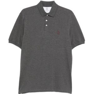 Brunello Cucinelli, Heren, Tops, Grijs, Maat: S Katoen,