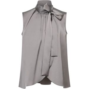 Blanca Vita, Dames, Tops, Grijs, Maat: 2XS Satijn,