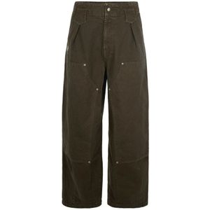 Kenzo - Broek - Bruin - Katoen - Dubbel Knieontwerp