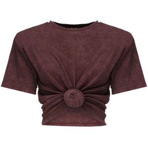 Magda Butrym, Dames, Tops, Rood, Maat: 2XS Katoen,