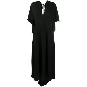 Valentino, Dames, Jurken, Zwart, Maat: M Zijde,