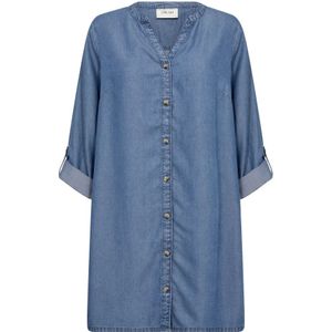 Cream, Dames, Blouses & Shirts, Blauw, Maat: 3XL Denim,