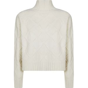 Elisabetta Franchi, Dames, Truien, Wit, Maat: XS