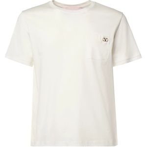 Valentino Garavani, Heren, Tops, Wit, Maat: 2XL Katoen,