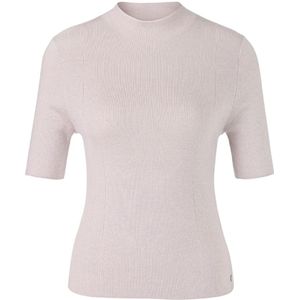 Marc Cain - T-shirt - Lanawolmix - Nauwsluitend model - Logo-applicatie