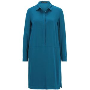 Betty Barclay - Knoopsluiting Jurk - Blauw - Katoen