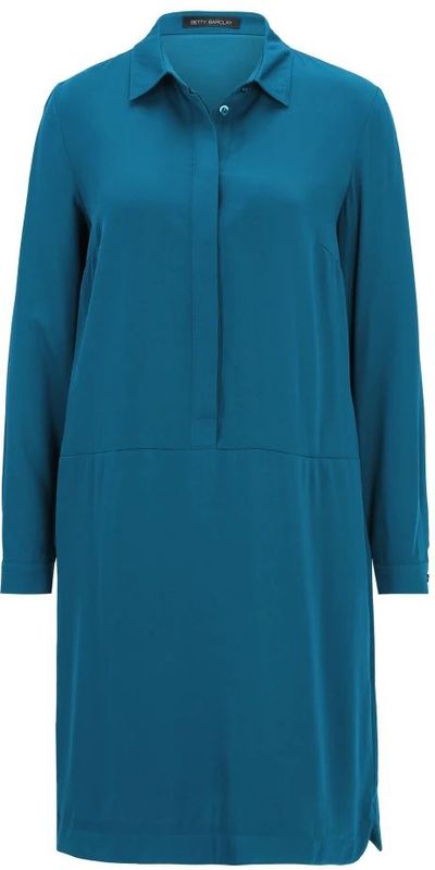 Betty Barclay - Knoopsluiting Jurk - Blauw - Katoen