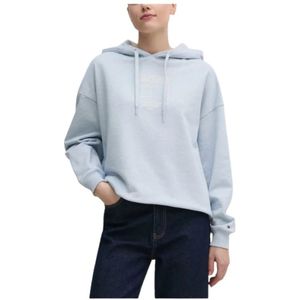 Tommy Hilfiger, Dames, Sweatshirts & Hoodies, Blauw, Maat: M Katoen,