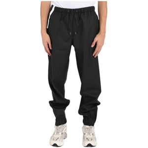 Rains, Heren, Broeken, Zwart, Maat: S Poliester,