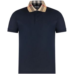 Burberry Polo T-Shirt Met Archivio Check Patroon