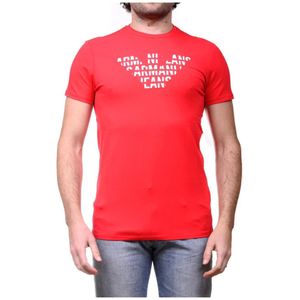 Armani Jeans, Heren, Tops, Rood, Maat: L Katoen,