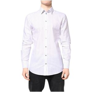 Dolce & Gabbana, Heren, Overhemden, Wit, Maat: L Katoen,