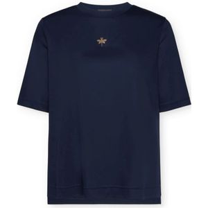 Elena Mirò, Dames, Tops, Blauw, Maat: S Katoen,