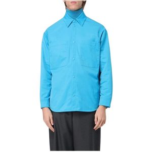 Valentino, Heren, Overhemden, Blauw, Maat: M