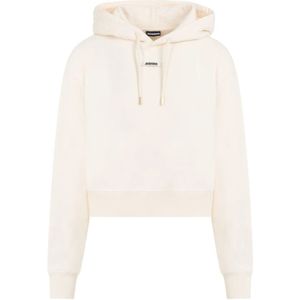 Jacquemus, Dames, Sweatshirts & Hoodies, Beige, Maat: S Katoen,
