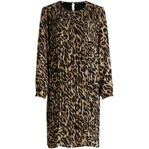 Betty Barclay - Jurk met Lange Mouwen - Bruin - Geplooid