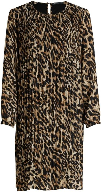 Betty Barclay - Jurk met Lange Mouwen - Bruin - Geplooid