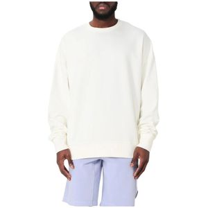 424, Heren, Sweatshirts & Hoodies, Wit, Maat: S Katoen,